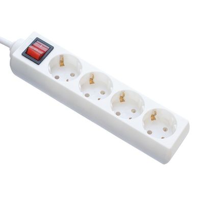 1m 2m 3m European Plug Adapter With 4 Outlet Power Strips H05VV-F 3x1.5mm2 Power Cable Eu Plug 16A for Electrical Plug