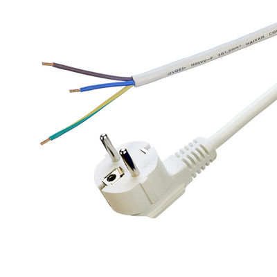 Euro Standard VDE Power Cord Cee7/7 Plug with Terminal Stripped Ended 16A/250V H05vv-f Pvc Flexible Cable Commercial
