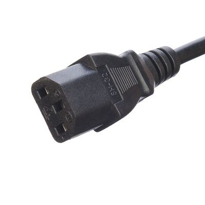 Home Appliance Oxygen Free Bared Stranded Copper 3 Pin 16A Plug Power Cord C13 Connector Black Italia Standard Power Cord