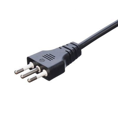 Home Appliance Oxygen Free Bared Stranded Copper 3 Pin 16A Plug Power Cord C13 Connector Black Italia Standard Power Cord