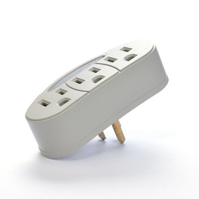 Portable American Standard ETL Socket Adaptor for Mobile Charging 1 Outlets and Self Grounding