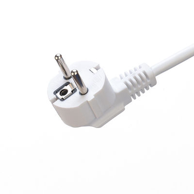 EU Type Power Strip Surge Protection 3 Gang Extension Cord Socket with H03vvh2 f 2x0.75mm2 Power Cable and Electrical Plug