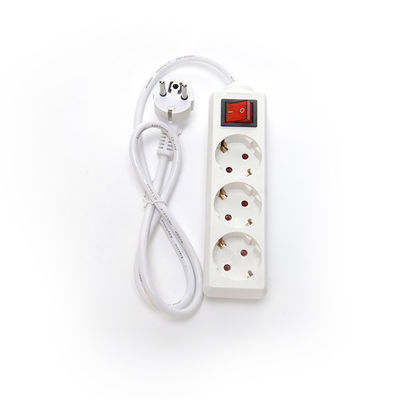 8 Outlet Power Strip with Surge Protector 3 Socket Indoor Extension Cord 4 H05VV-F 3x1.5mm Polyurethane Cables WIFI NO White