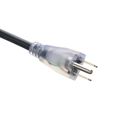 6 ft North American ETL 3 Pin Heavy Duty Outdoor Extension Cord with Lighted End Female End Type NEMA