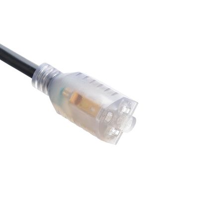 6 ft North American ETL 3 Pin Heavy Duty Outdoor Extension Cord with Lighted End Female End Type NEMA