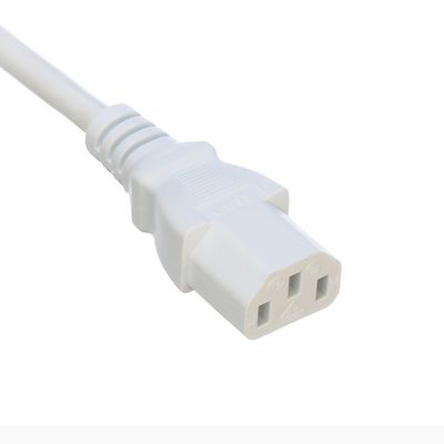 Oxygen Free Bared Stranded Copper 2XC13 Female White Y Type Splitter Power Cord 250V/16A Power Extension Cord VDE Approved