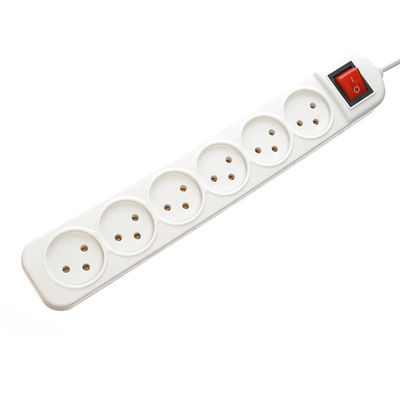 Multi Outlet Power Strip with 6 Universal Outlet Socket and 3 Pin Prong Plug WIFI NO Grounding Standard Grounding Vertical
