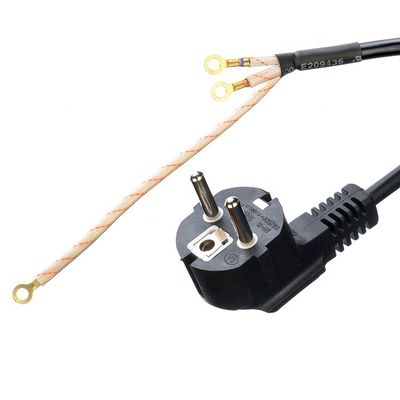 VDE/SNI/KC Plug Type 3 Round Pin Schuko Extension Cord for Stove and Oven Open End Design