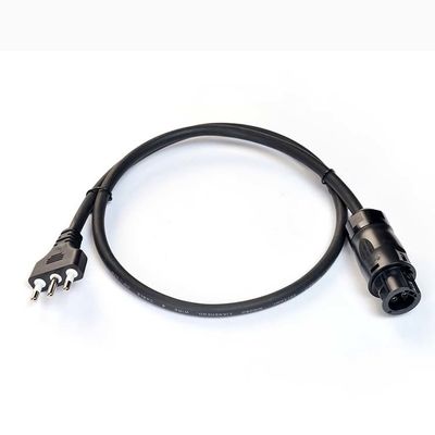 Black 16awg BC01 and 220v 10m Solar Extension Cable IMQ Standard 3 Prong US Power Cord Oxygen Free Bared Stranded Copper