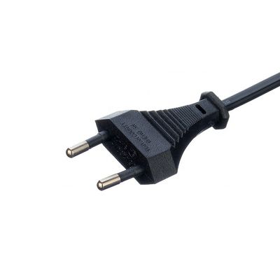 2.5A 2 Pin Plug Power Cords Black Electric Fan with Oxygen Free Bared Stranded Copper Half Stripped End