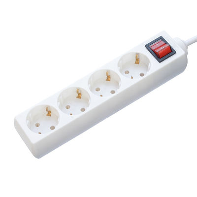 EU Standard Power Strip with 4 Outlets Surge Protect Switch USB A Output Ports H05VV-F 3x1.25MM2 Cable and UK 3 Pin Plug