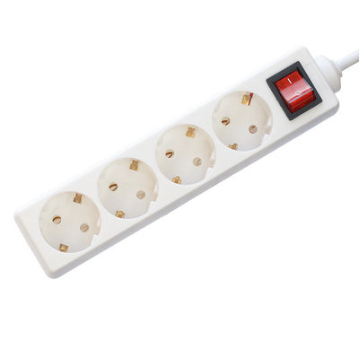 EU Standard Power Strip with 4 Outlets Surge Protect Switch USB A Output Ports H05VV-F 3x1.25MM2 Cable and UK 3 Pin Plug