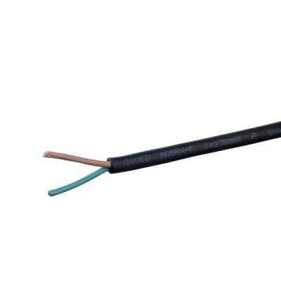 Insulated VDE Standard H05 Rr Cable Rubber 2x0.75 Copper Cable for Household Appliance and Outdoor Temperature Range -5C To 70C