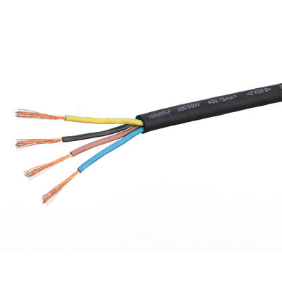 Insulated VDE Standard H05 Rr Cable Rubber 2x0.75 Copper Cable for Household Appliance and Outdoor Temperature Range -5C To 70C