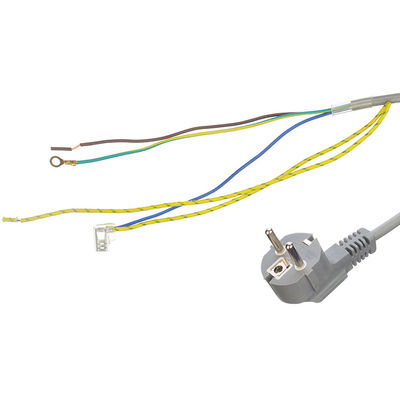 Power Cord Eu Plug With Open Ended Stripped Rings H05vv-f 3g1.0mm2 Cee7/7 Euro Power Cable 1.5mm and Standard Grounding