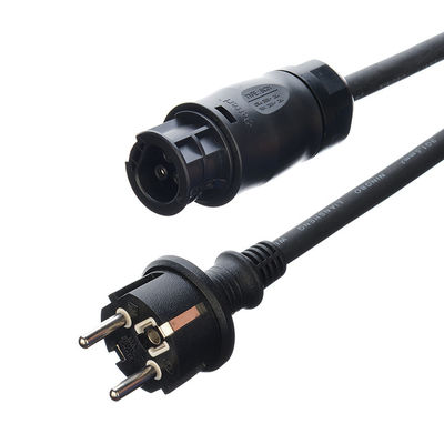 Rubber Insulation H07RN-F Schuko Plug AC Power Cord for Betteri BC01 IP68 Connector and Solar Panel Inverter