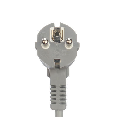Power Cord Eu Plug With Open Ended Stripped Rings H05vv-f 3g1.0mm2 Cee7/7 Euro Power Cable 1.5mm and Standard Grounding