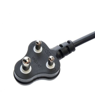 16A 3 Pin Plug Power Cords South Africa SABS Standard for Home Appliances Black Laptop Plug Commercial Male End Type
