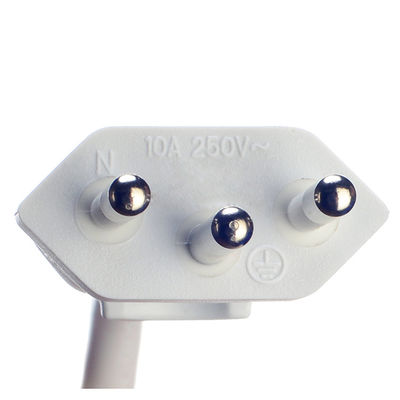 Customization Brazil 10A/250V 3 Pin Plug 3x0.75MM2 PS4 Power Cable for Salt Lamp Certified by DIN VDE 0620/EN 50075 1990