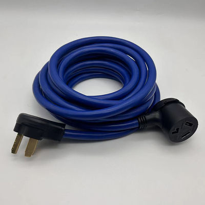 Blue Heavy Duty 110V Nema 3 Pin 10-50P Plug STJW 3/14 3/12 3/10 AWG 10-50R Extension Cord for Home Appliance Outdoor Usage
