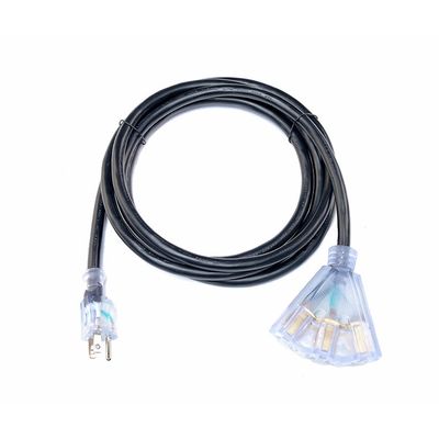 NEMA Male End Type 16 Gauge Power Cord for Home US ETL Certified Pure Copper 1 to 3 Multi-Function Extension Cord