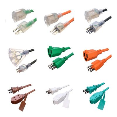 NEMA Male End Type 16 Gauge Power Cord for Home US ETL Certified Pure Copper 1 to 3 Multi-Function Extension Cord