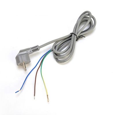 16A Plug VDE H05vv-f 3g1.0mm2 Wire Stripped with Open Ended Customized AC Computer Power Euro Cord Best Welcome Fashion