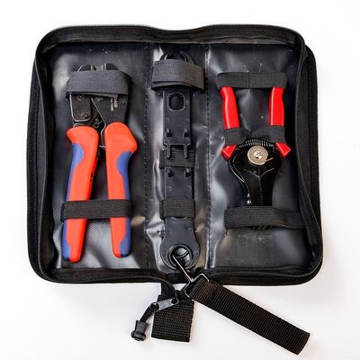Solar System Tool Fit Cable Square Range 2.5MM2/4MM2/6MM2 PV Cable Stripping and Crimping Tool Kits for PV004 Connectors