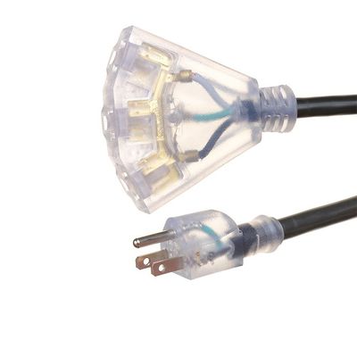 NEMA Male End Type 16 Gauge Power Cord for Home US ETL Certified Pure Copper 1 to 3 Multi-Function Extension Cord