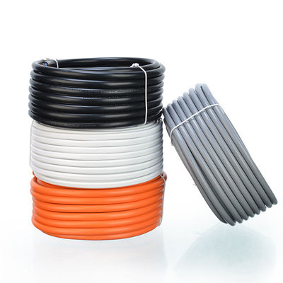 PE Jacket Eu Retractable Coiled Power Extension Cord Oxygen Free Bared Stranded Copper Conductor 3 Core Spring Wire White Black