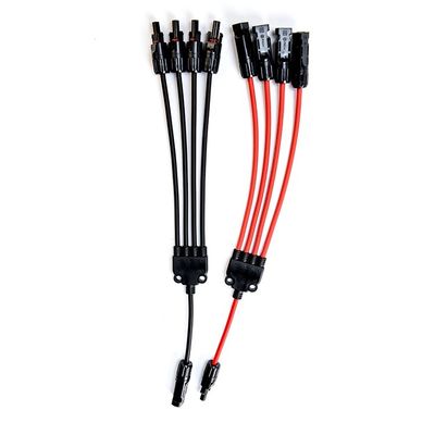Copper Conductor PVC Insulation Y Type Solar Panel Branch Connector Divider 4 to 1 for Solar and Photovoltaic Panels