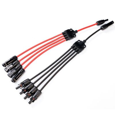 Copper Conductor PVC Insulation Y Type Solar Panel Branch Connector Divider 4 to 1 for Solar and Photovoltaic Panels