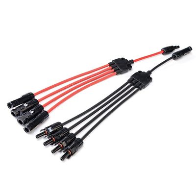 Copper Conductor PVC Insulation Y Type Solar Panel Branch Connector Divider 4 to 1 for Solar and Photovoltaic Panels