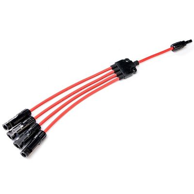 Copper Conductor PVC Insulation Y Type Solar Panel Branch Connector Divider 4 to 1 for Solar and Photovoltaic Panels