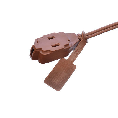 18AWG ETL Pararell Wire AC Power Cord with Switch and Socket Extension Cord Brown ETL Standard PVC Jacket USA 2 Prong
