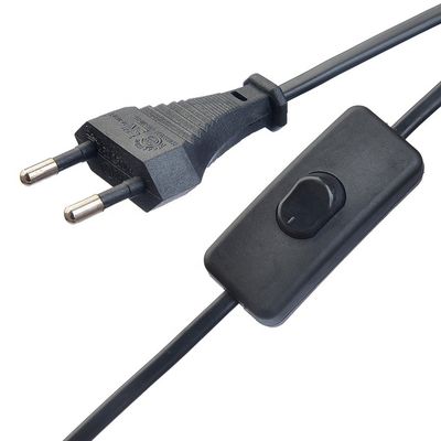 2.5A Rated Current White Kettle Plug Power Cord with Oxygen Free Bared Stranded Copper Conductor