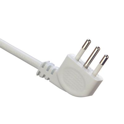 IMQ Standard 3 Pin Angeled 16A Italy White Power Cords H05VV-F 3x0.75MM² with Closed End Crimp Terminal from Trusted