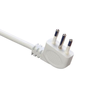 IMQ Standard 3 Pin Angeled 16A Italy White Power Cords H05VV-F 3x0.75MM² with Closed End Crimp Terminal from Trusted