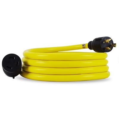 ETL Listed 3 Prong 30 Amp Generator Cord 25 Feet Heavy Duty NEMA L5-30P/L5-30R 10 Gauge 125V SJTW Lock Generator Extension Cord