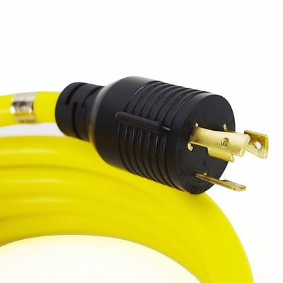 ETL Listed 3 Prong 30 Amp Generator Cord 25 Feet Heavy Duty NEMA L5-30P/L5-30R 10 Gauge 125V SJTW Lock Generator Extension Cord