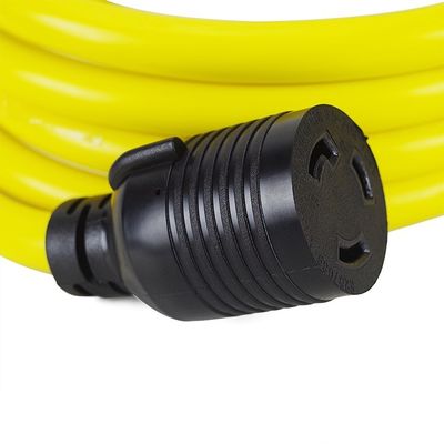 ETL Listed 3 Prong 30 Amp Generator Cord 25 Feet Heavy Duty NEMA L5-30P/L5-30R 10 Gauge 125V SJTW Lock Generator Extension Cord