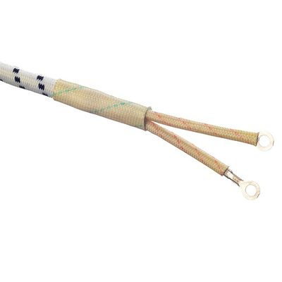 2 Pins Power Cord in Pakistan Karachi Braided Wire Cable for Iron 1.8m White End Treatment Heat Shrink Tube and Glass Fiber Tube