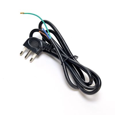 16A IEC 60320 C13 Clover Connector Black Italia Standard H05VV-F 3x0.75MM2 Extension Cord Grounding Standard Grounding
