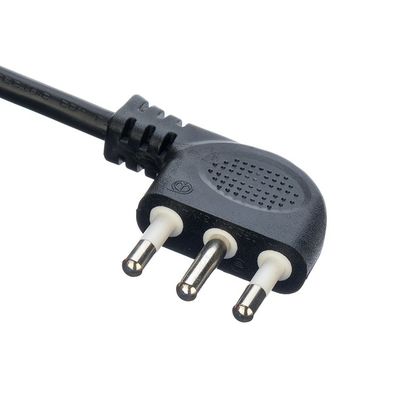 16A IEC 60320 C13 Clover Connector Black Italia Standard H05VV-F 3x0.75MM2 Extension Cord Grounding Standard Grounding