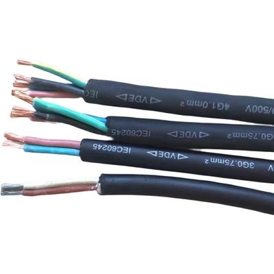 Long-Lasting Performance Multicore Copper Wire Power Cord 2/3/4/5/6 Core Pvc Rubber Cable 10A 250V Sheathed Wire