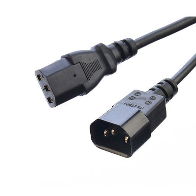 125V AC Power Cord for Dishwasher Freezer 220V Extension ETL Approved USA NEMA 5-15P to IEC C13 Stripped End 18AWG 220V