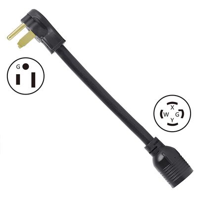 US Plug Standard NEMA 6-50P Male to NEMA L14-30R Female Welder Plug Adapter 250V Extension Cord with 3 Prong Locked Socket