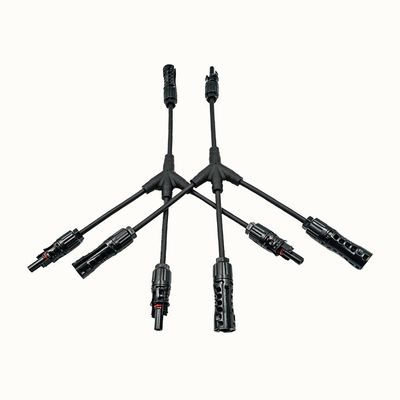 1x4mm2 Tinned Cooper XLPO XLPE PV Cable Y Splitter 1 Transfer 2 with PV004 Connector Heating UV Res Jacket TUV Approved