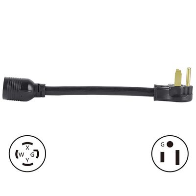 20A Rated Current NEMA 14-30P to 10-50R 30 Amp Male Plug to 50 Amp Female Receptacle Adapter for Generator Welder Dryer