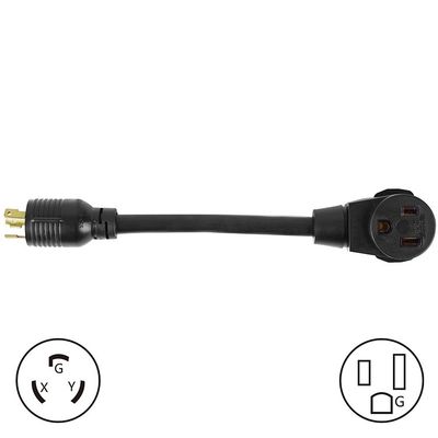 NEMA L6-30P Male to 6-50R Female 30Amp to 50Amp Heavy Duty Extension Cable for Welders and High Power Equipment